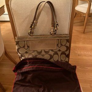 Coach Signature Monogram Shoulder Bag